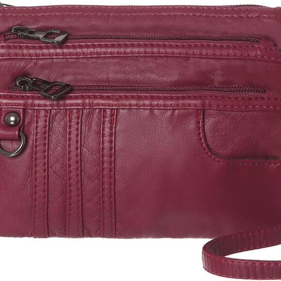 Treble Pockets Small Crossbody Purse Cell Phone Purse Shoulder Bags for Women - Picture 1 of 7